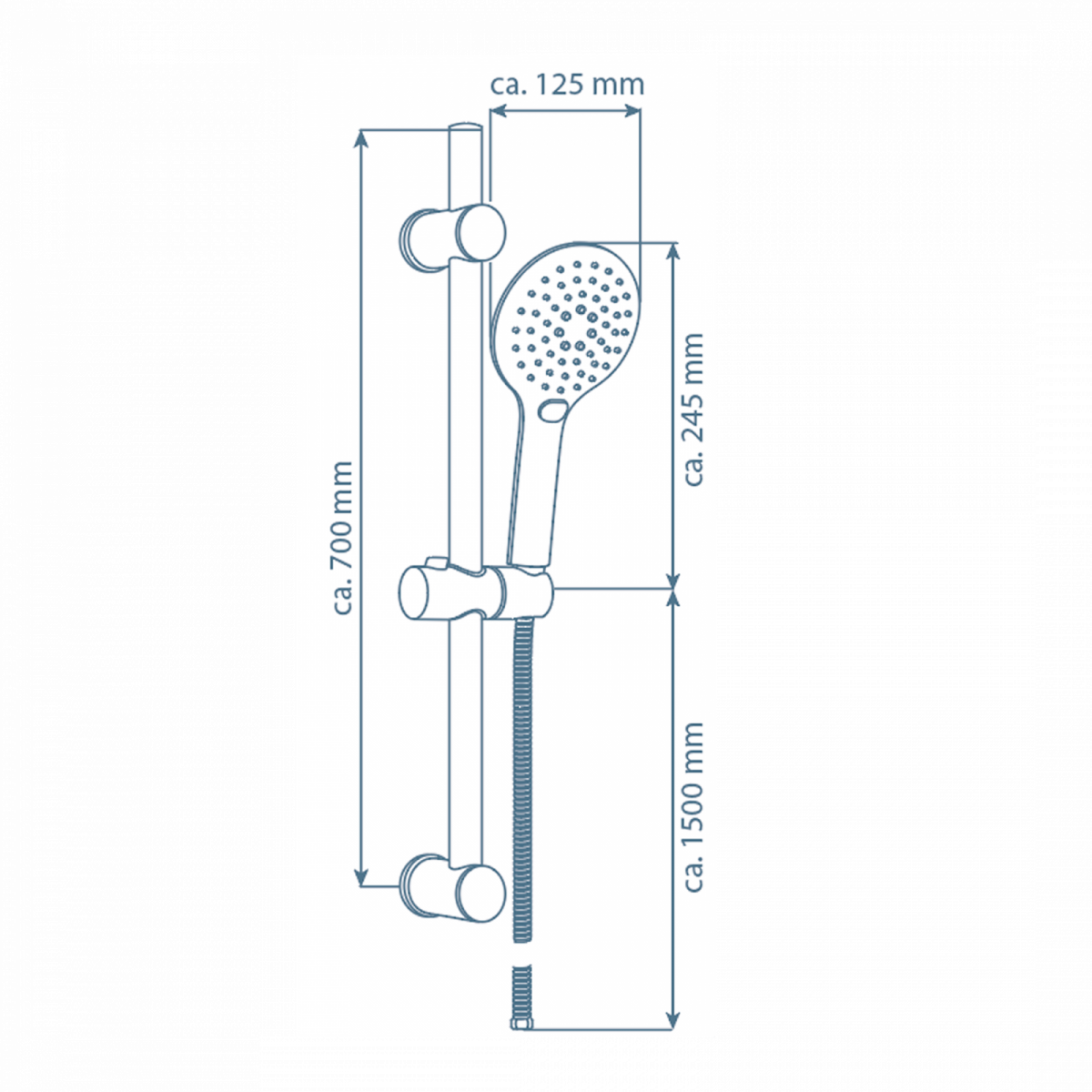 RAVEN Stangenbrauseset, Schwarz matt