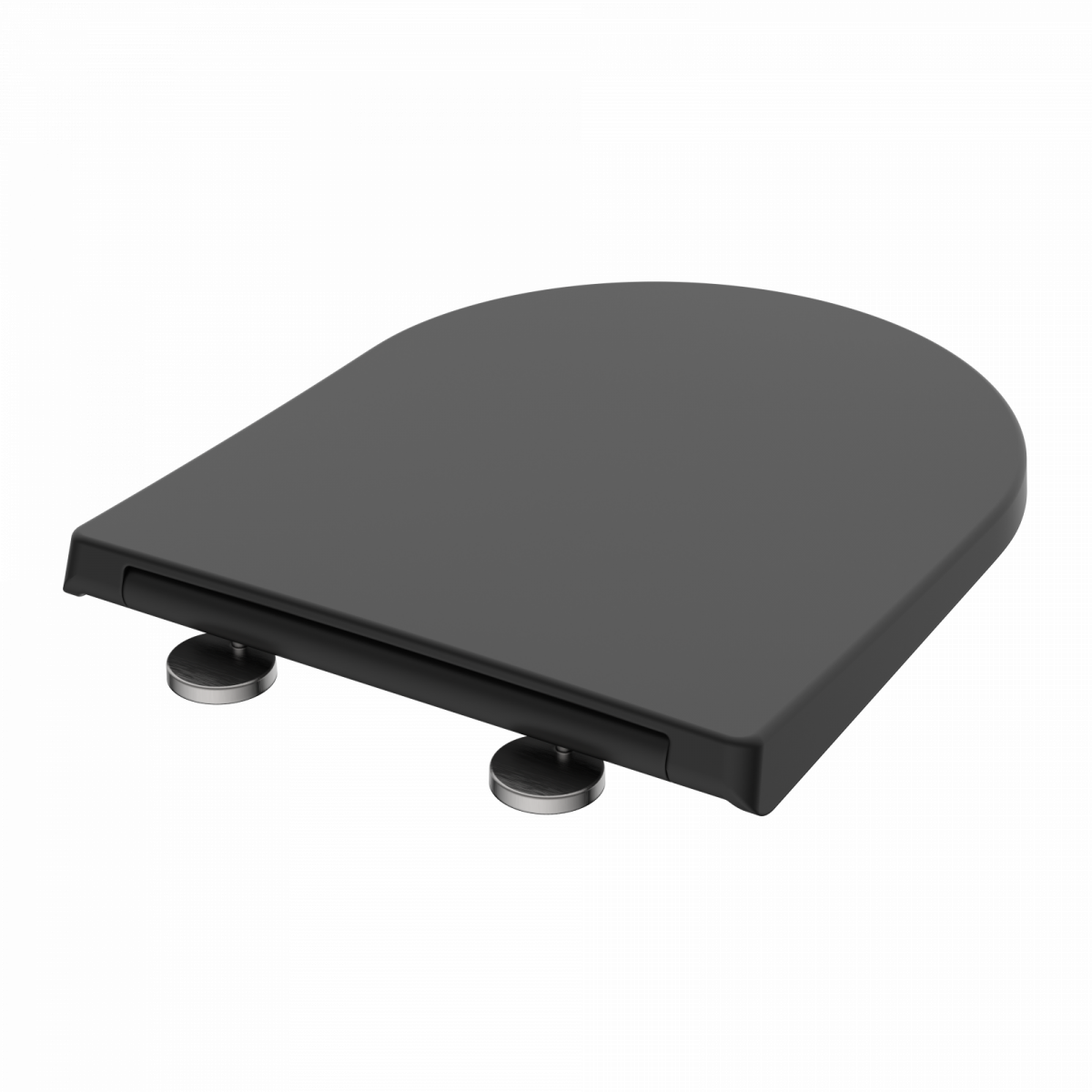 WC-Sitz Helma TÜV geprüft, in Schwarz mit Absenkautomatik und Schnellverschluss, D-Form