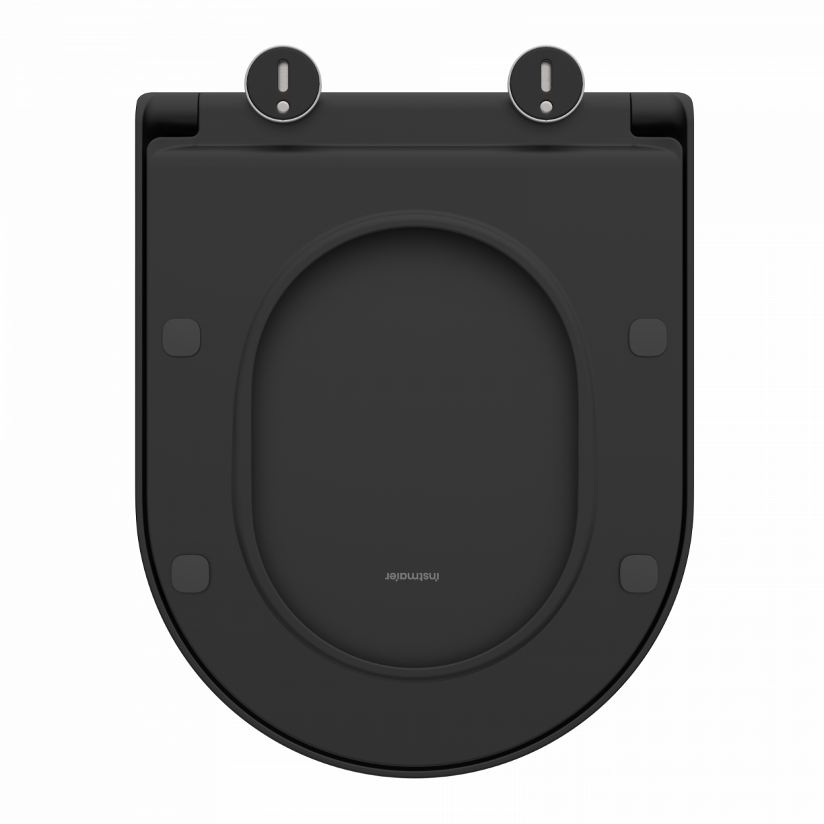 WC-Sitz Helma TÜV geprüft, in Schwarz mit Absenkautomatik und Schnellverschluss, D-Form