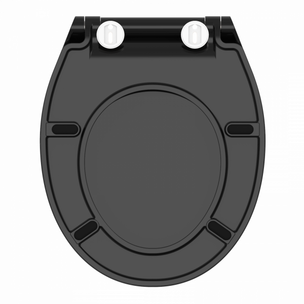 Duroplast WC-Sitz SLIM Black, mit Absenkautomatik und Schnellverschluss