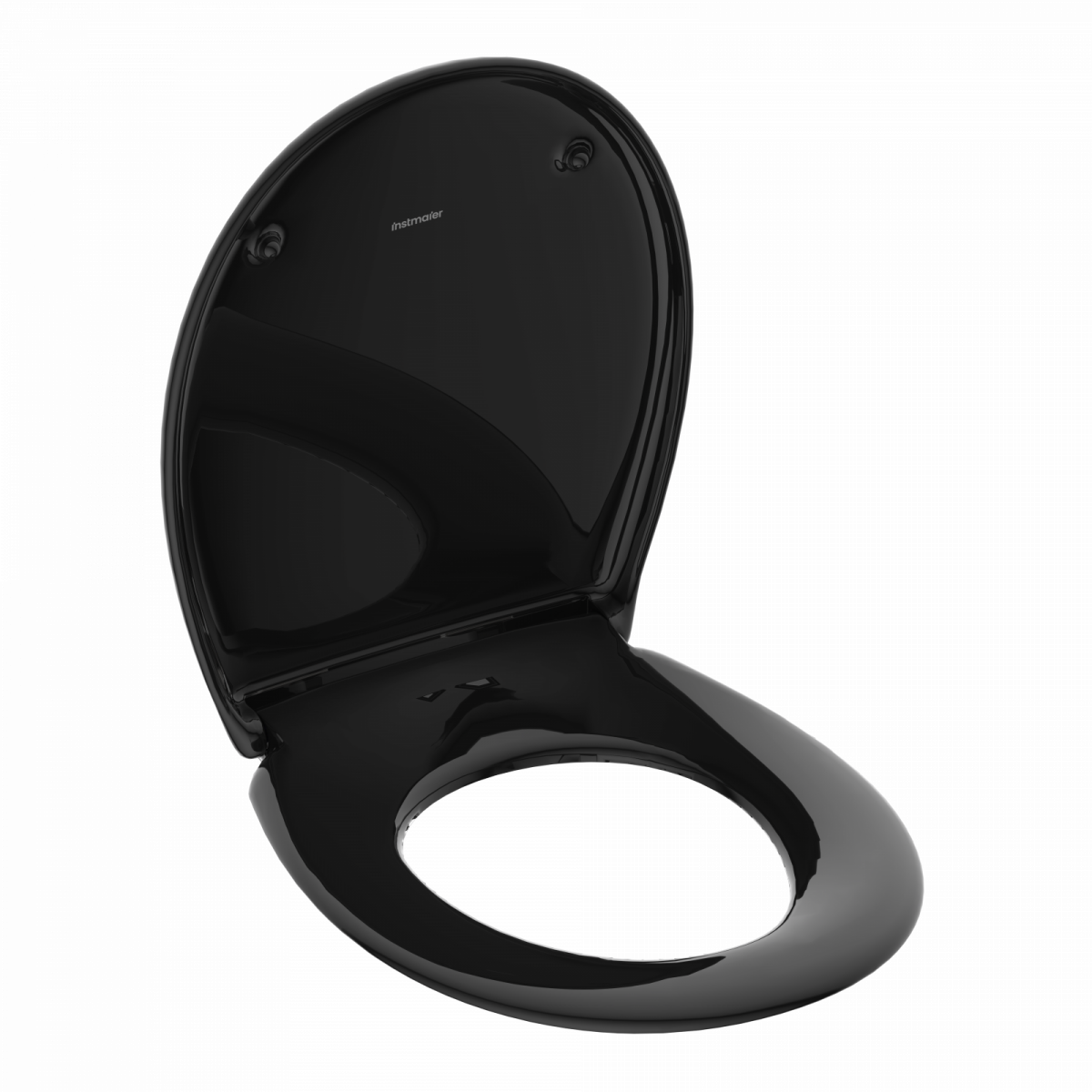 WC-Sitz Alma Made in Germany, in Schwarz mit Absenkautomatik und Schnellverschluss, O-Form