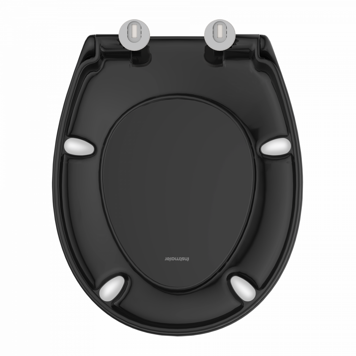 WC-Sitz Alma Made in Germany, in Schwarz mit Absenkautomatik und Schnellverschluss, O-Form