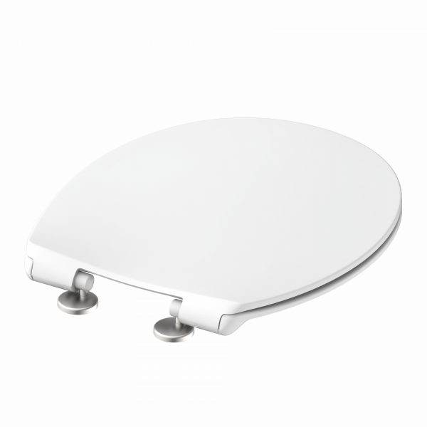 WC-Sitz Alma Slim Made in Germany, in Weiß mit Absenkautomatik und Schnellverschluss, O-Form