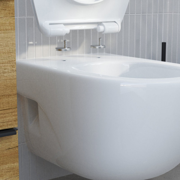 WC-Sitz Alma Slim Made in Germany, in Weiß mit Absenkautomatik und Schnellverschluss, O-Form