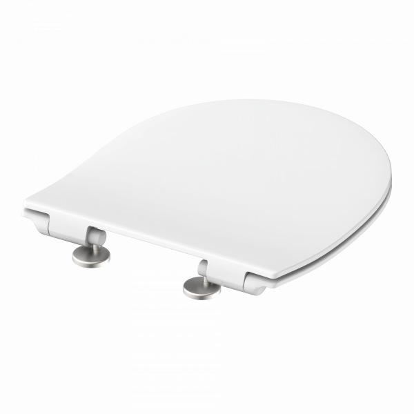 WC-Sitz Alma Slim Made in Germany, in Weiß mit Absenkautomatik und Schnellverschluss, D-Form