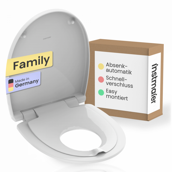 WC-Sitz Alma Family Made in Germany, in Weiß mit Absenkautomatik und Schnellverschluss