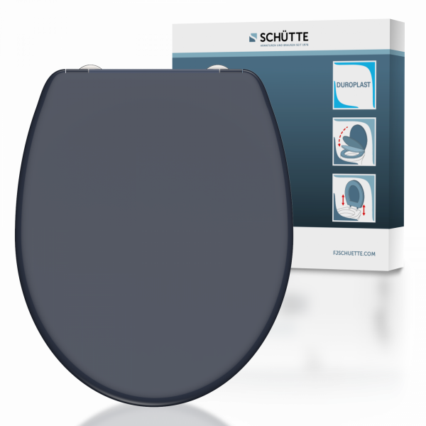 Duroplast WC-Sitz ANTHRAZIT, mit Absenkautomatik und Schnellverschluss