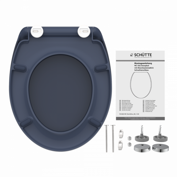 Duroplast WC-Sitz ANTHRAZIT, mit Absenkautomatik und Schnellverschluss