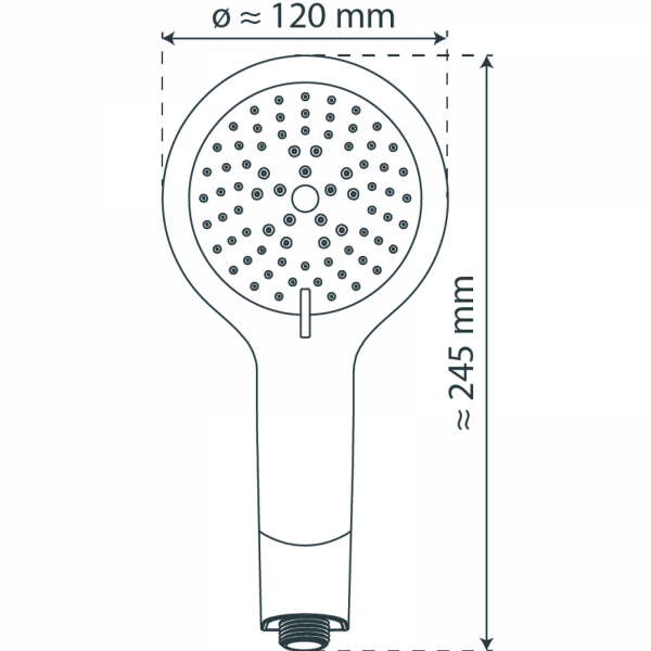BROADWAY Duschkopf, Schwarz/Chrom