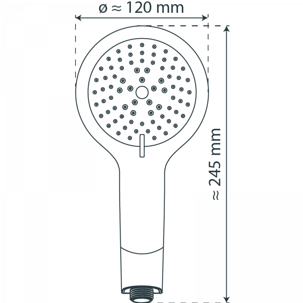 BROADWAY Duschkopf, Schwarz/Chrom
