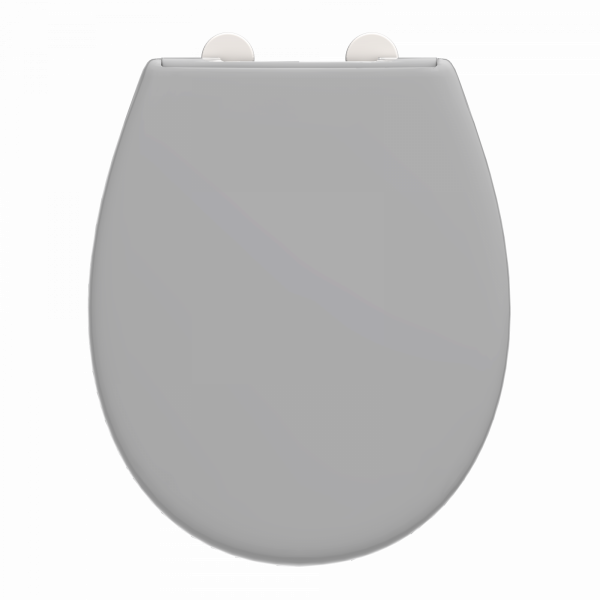 WC-Sitz Alma Made in Germany, in Grau mit Absenkautomatik und Schnellverschluss, O-Form