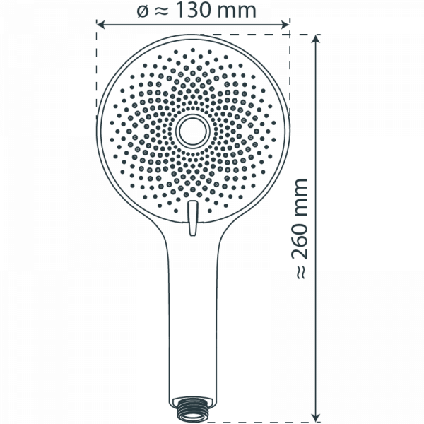 SAMOA RAIN Duschkopf, wassersparend, Schwarz matt