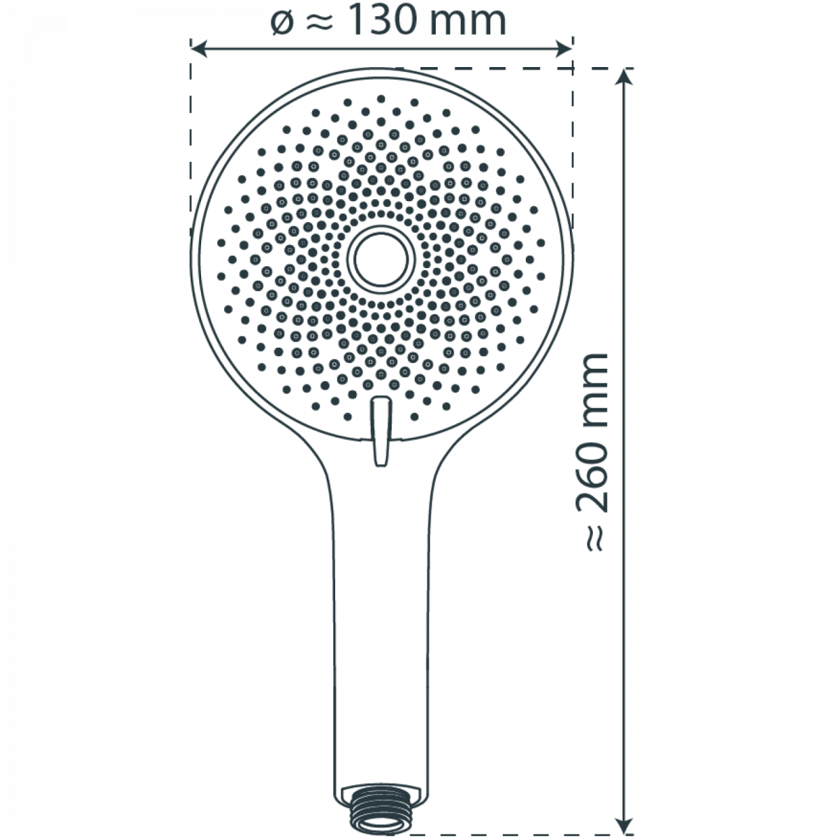 SAMOA RAIN Duschkopf, wassersparend, Schwarz matt