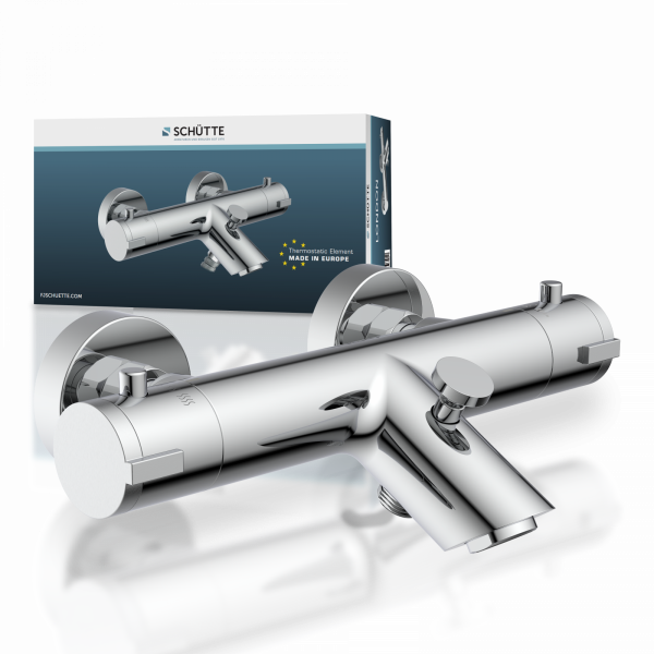 LONDON Thermostat Wannenfüllarmatur, Chrom