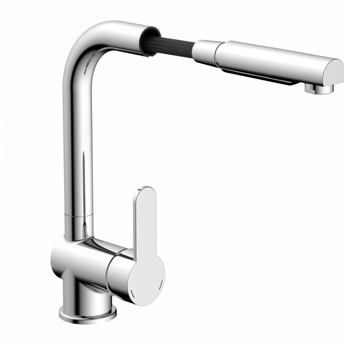LONDON Spültischarmatur, Chrom, mit herausziehbarem Auslauf