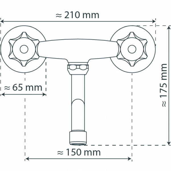 BRILLANT Wand-Spültischarmatur, Chrom