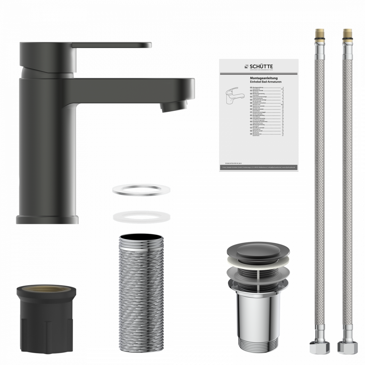 ELEPHANT Waschtischarmatur, Graphit matt