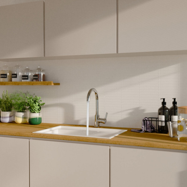 Küchenarmatur Leona, in Chrom mit Rundbogenauslauf, Hochdruck