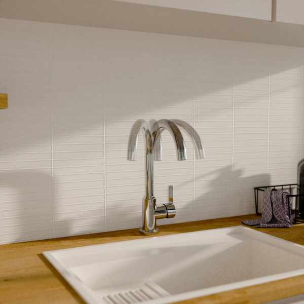 Küchenarmatur Leona, in Chrom mit Rundbogenauslauf, Hochdruck