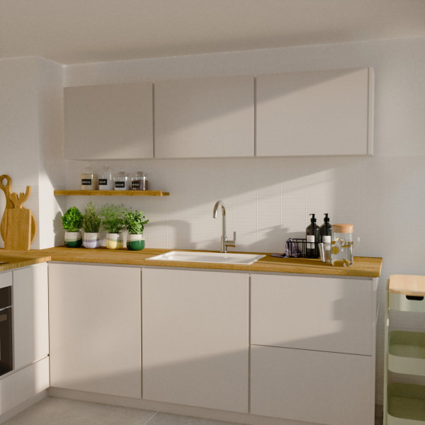 Küchenarmatur Leona, in Edelstahloptik mit Rundbogenauslauf, Hochdruck