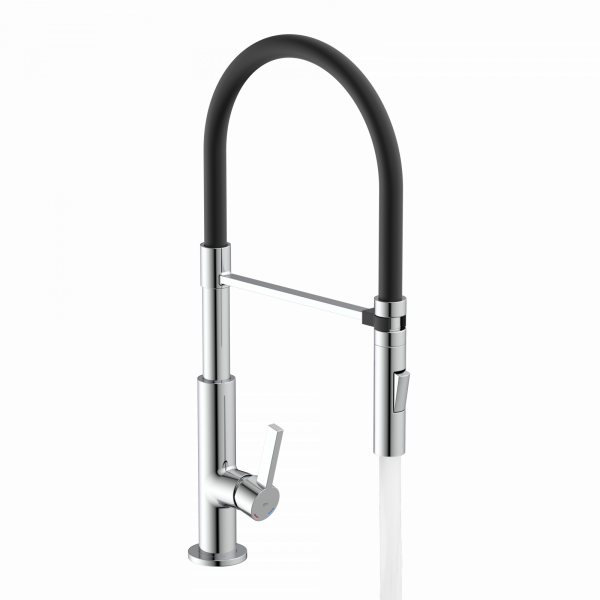 Küchenarmatur Nova, in Chrom mit herausnehmbarer Geschirrbrause, Hochdruck