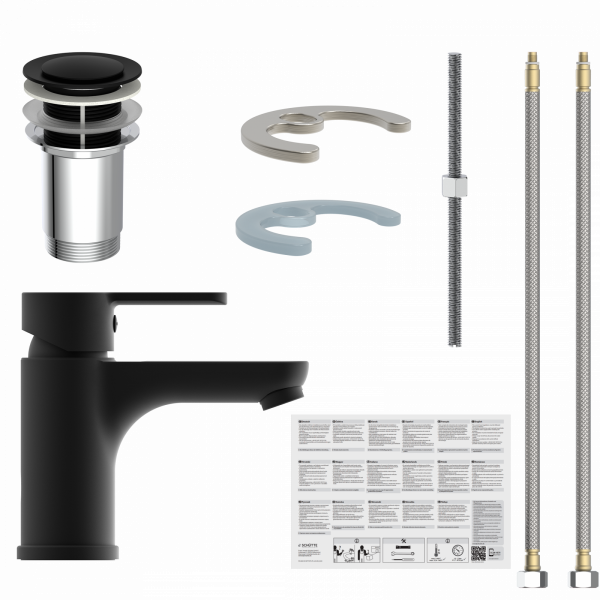 DENVER Waschtischarmatur, Schwarz matt