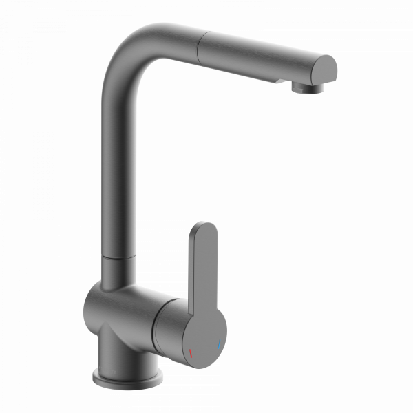 LONDON Spültischarmatur, Graphit matt, mit herausziehbarem Auslauf