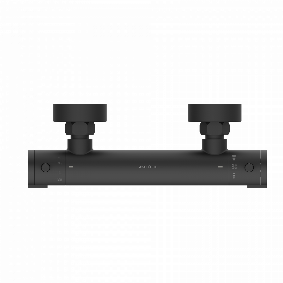 LONDON Thermostat Duscharmatur, Schwarz matt
