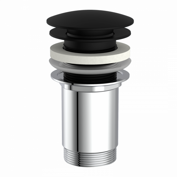 Ablaufventil ohne Überlauf E4, Schwarz