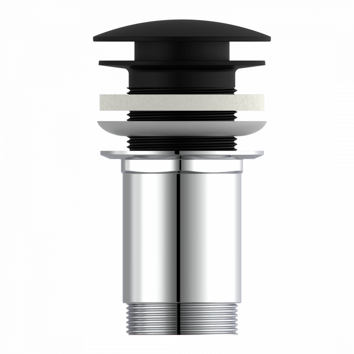 Ablaufventil ohne Überlauf E4, Schwarz