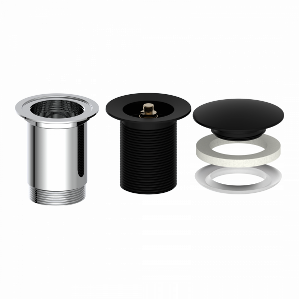 Ablaufventil ohne Überlauf E4, Schwarz