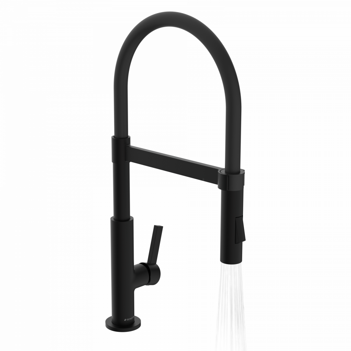 MIAMI Spültischarmatur, Schwarz matt, mit Soft-Touch Schlauch