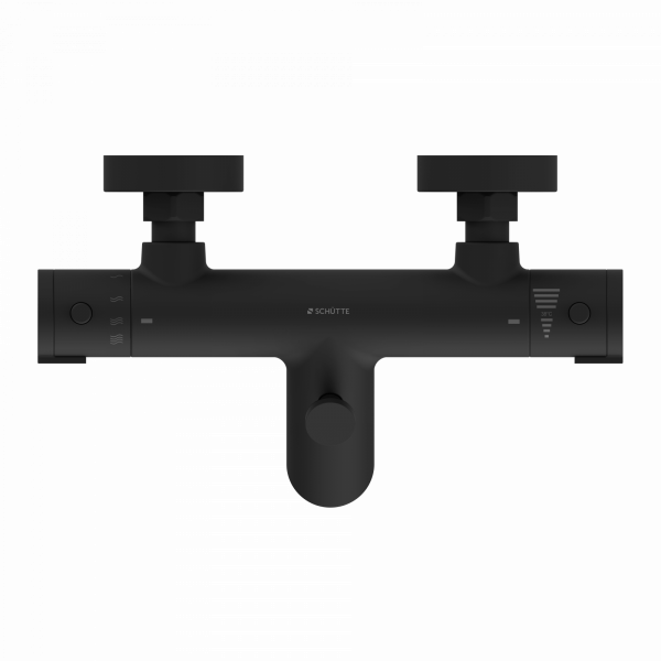 LONDON Thermostat Wannenfüllarmatur, Schwarz