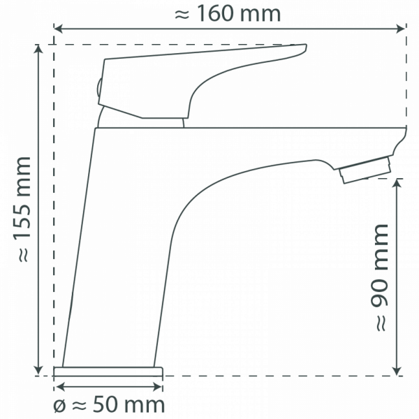 BOSTON Waschtischarmatur, Graphit matt