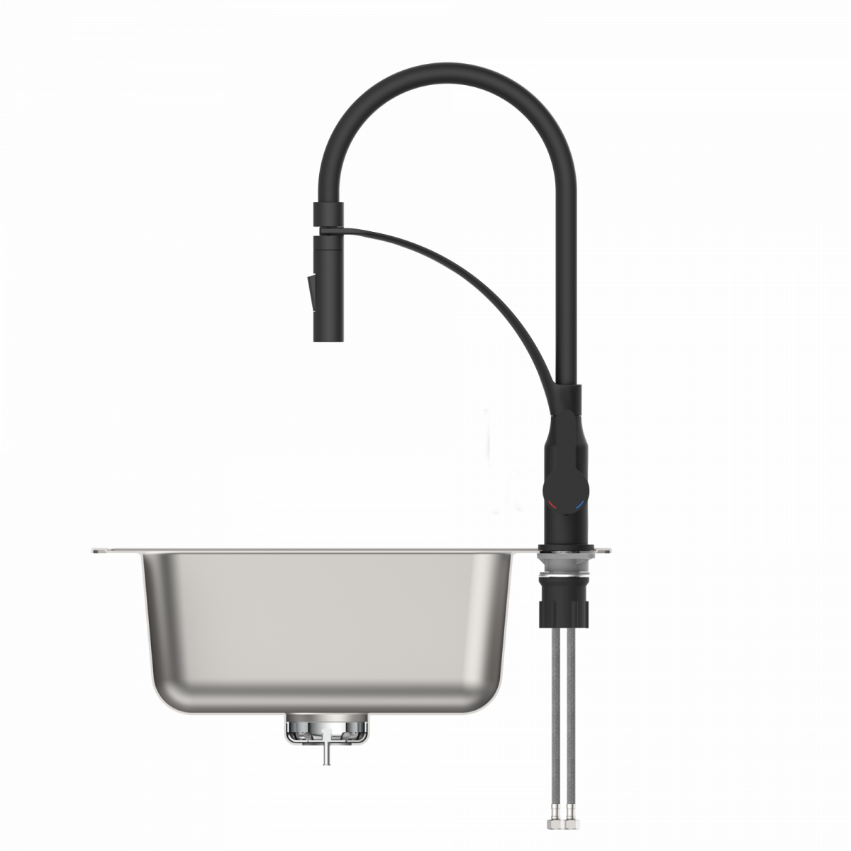 Spültischarmatur CARNEO, Schwarz matt/Schwarz