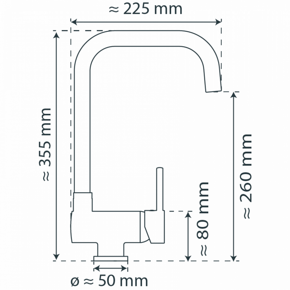 WINDOW Spültischarmatur, Schwarz matt