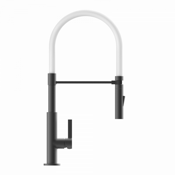 Küchenarmatur Nova, in Graphit matt mit herausnehmbarer Geschirrbrause, Hochdruck