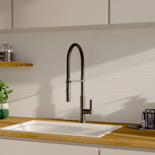 Küchenarmatur Nova, in Graphit matt mit herausnehmbarer Geschirrbrause, Hochdruck