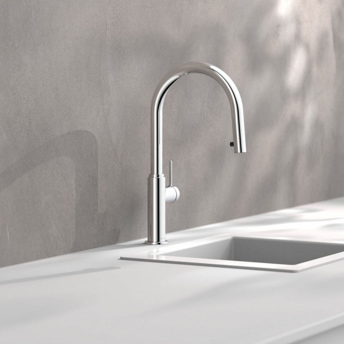 BLACKPOOL Spültischarmatur, Chrom, mit herausziehbarem Auslauf