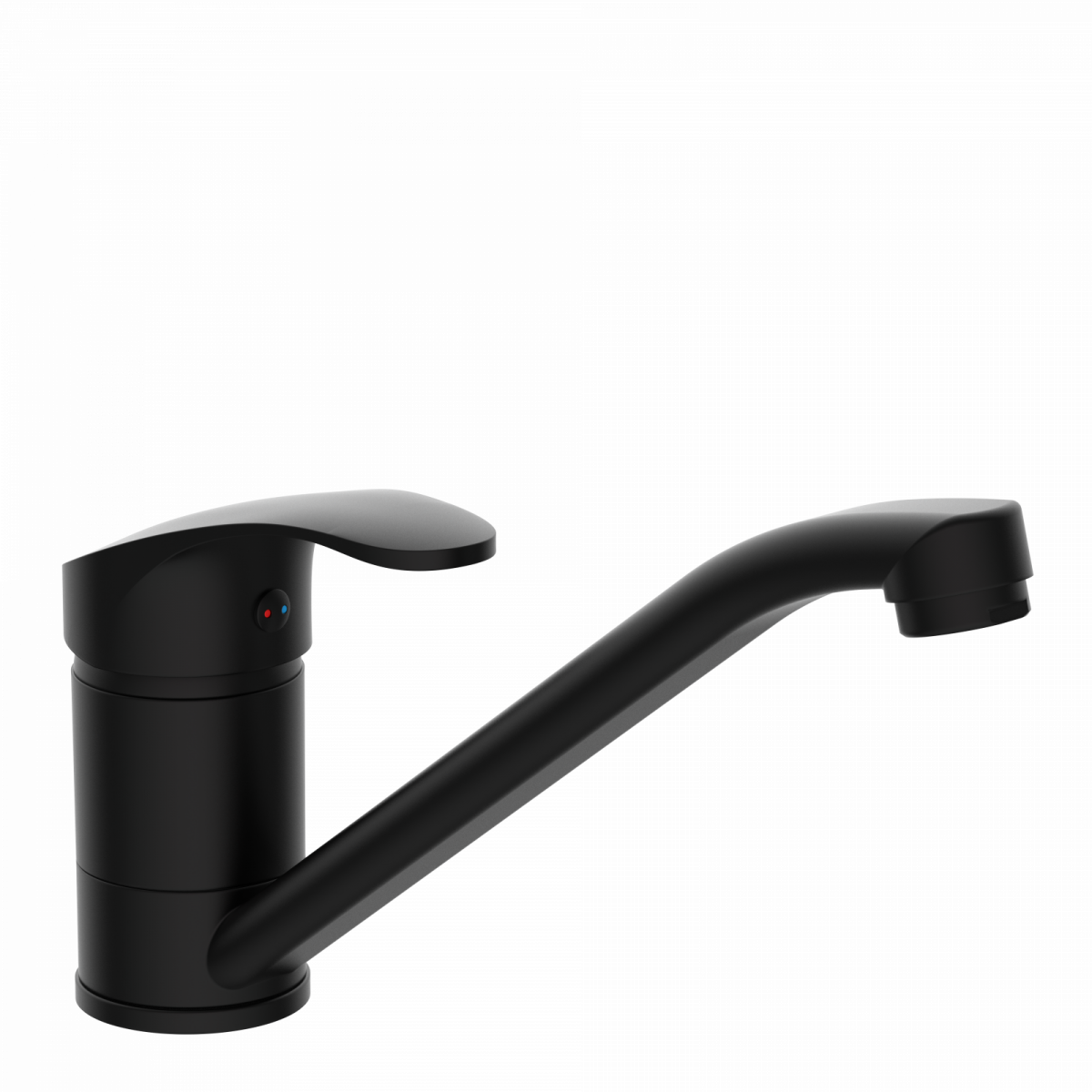 Küchenarmatur Vera, in Schwarz matt mit schwenkbarem Auslauf, Hochdruck