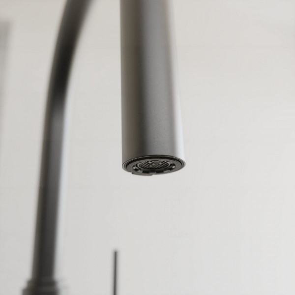 BLACKPOOL Spültischarmatur, Graphit matt, mit herausziehbarem Auslauf