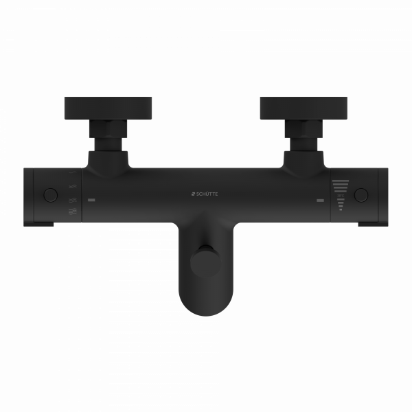 LONDON Thermostat Wannenfüllarmatur, Schwarz