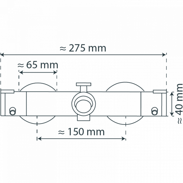 LONDON Thermostat Wannenfüllarmatur, Schwarz