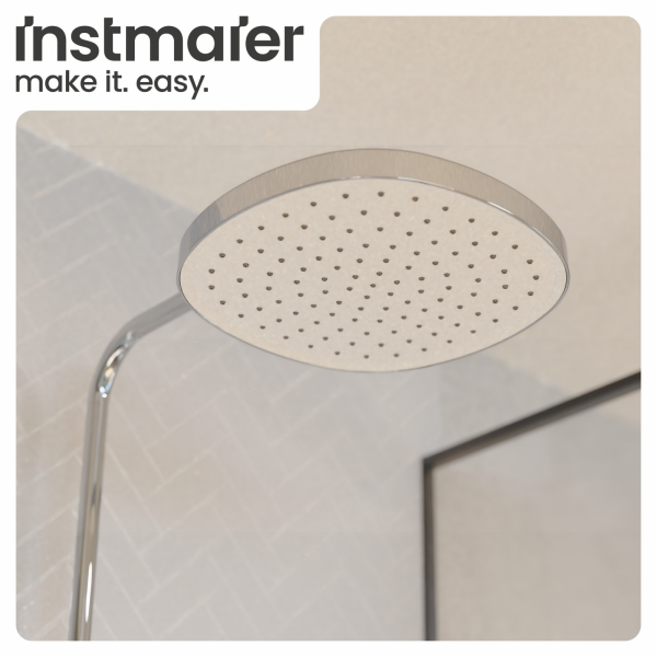 Regendusche Cleo, in Chrom/Weiß mit Drehumsteller