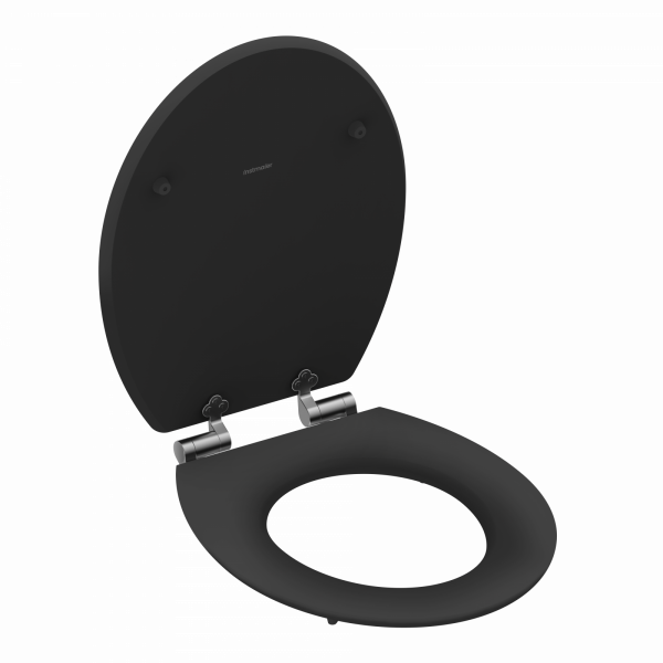 WC-Sitz Gaia aus MDF, in Schwarz mit Absenkautomatik, FSC-zertifiziert