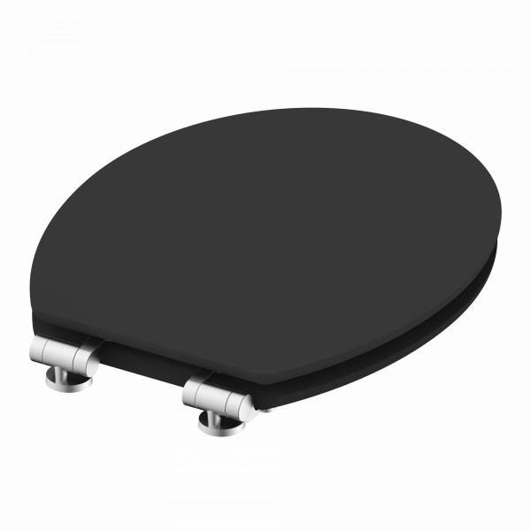 WC-Sitz Gaia aus MDF, in Schwarz mit Absenkautomatik, FSC-zertifiziert