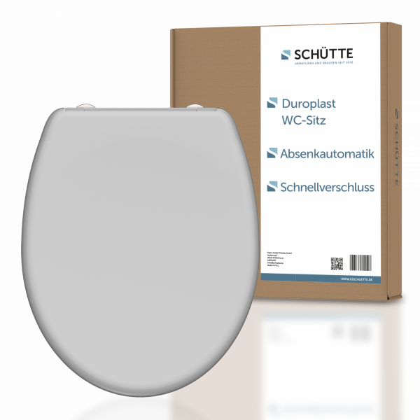 Duroplast WC-Sitz GREY, mit Absenkautomatik und Schnellverschluss