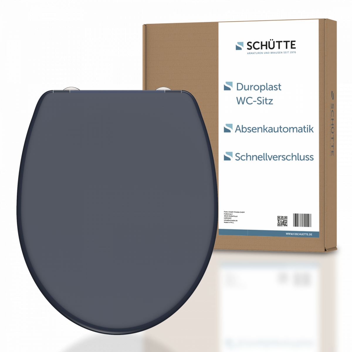 Duroplast WC-Sitz ANTHRAZIT, mit Absenkautomatik und Schnellverschluss