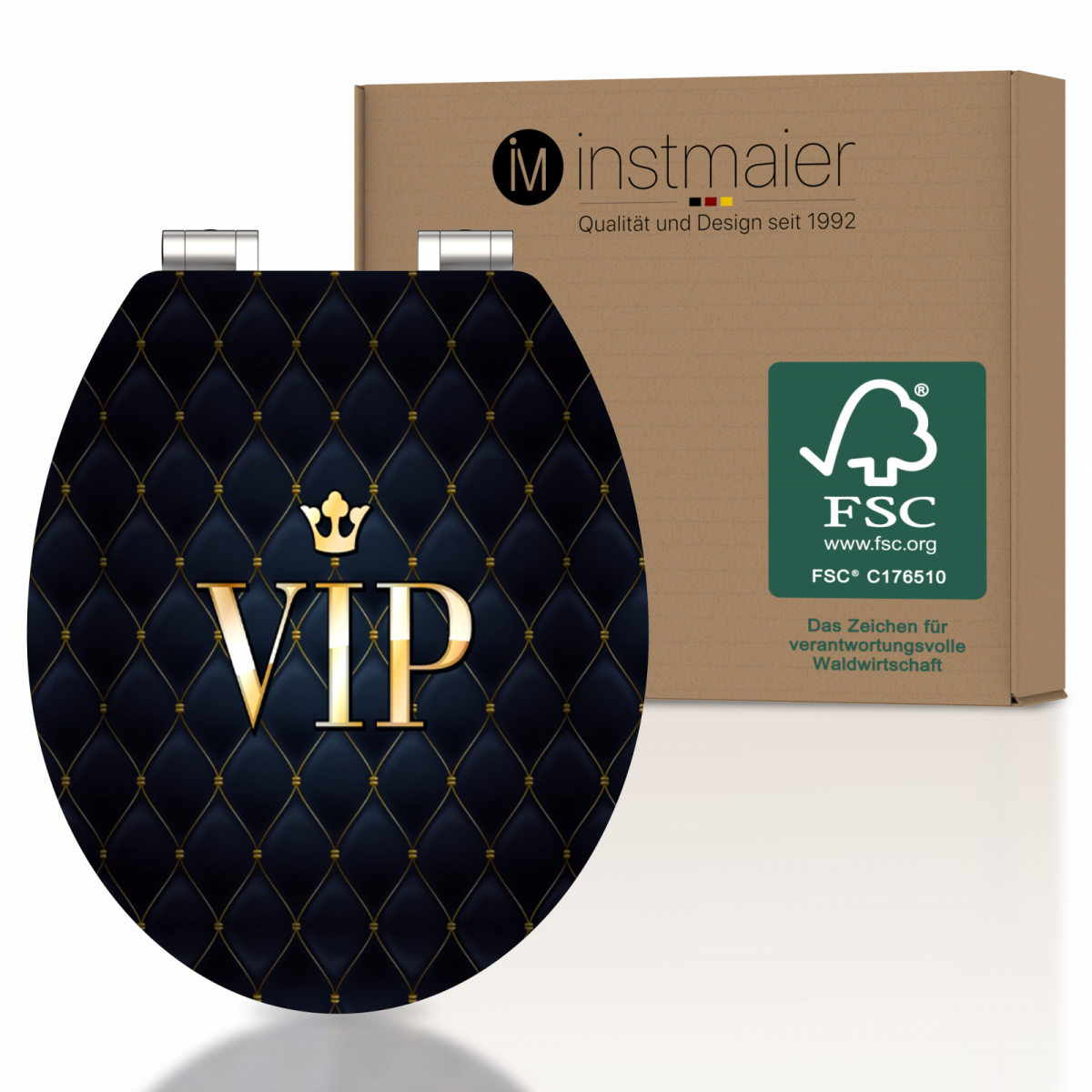 MDF WC Sitz in VIP Optik, mit FSC-Zertifizierung