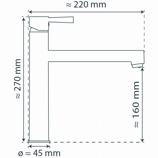 MASSIVE Spültischarmatur, Edelstahl